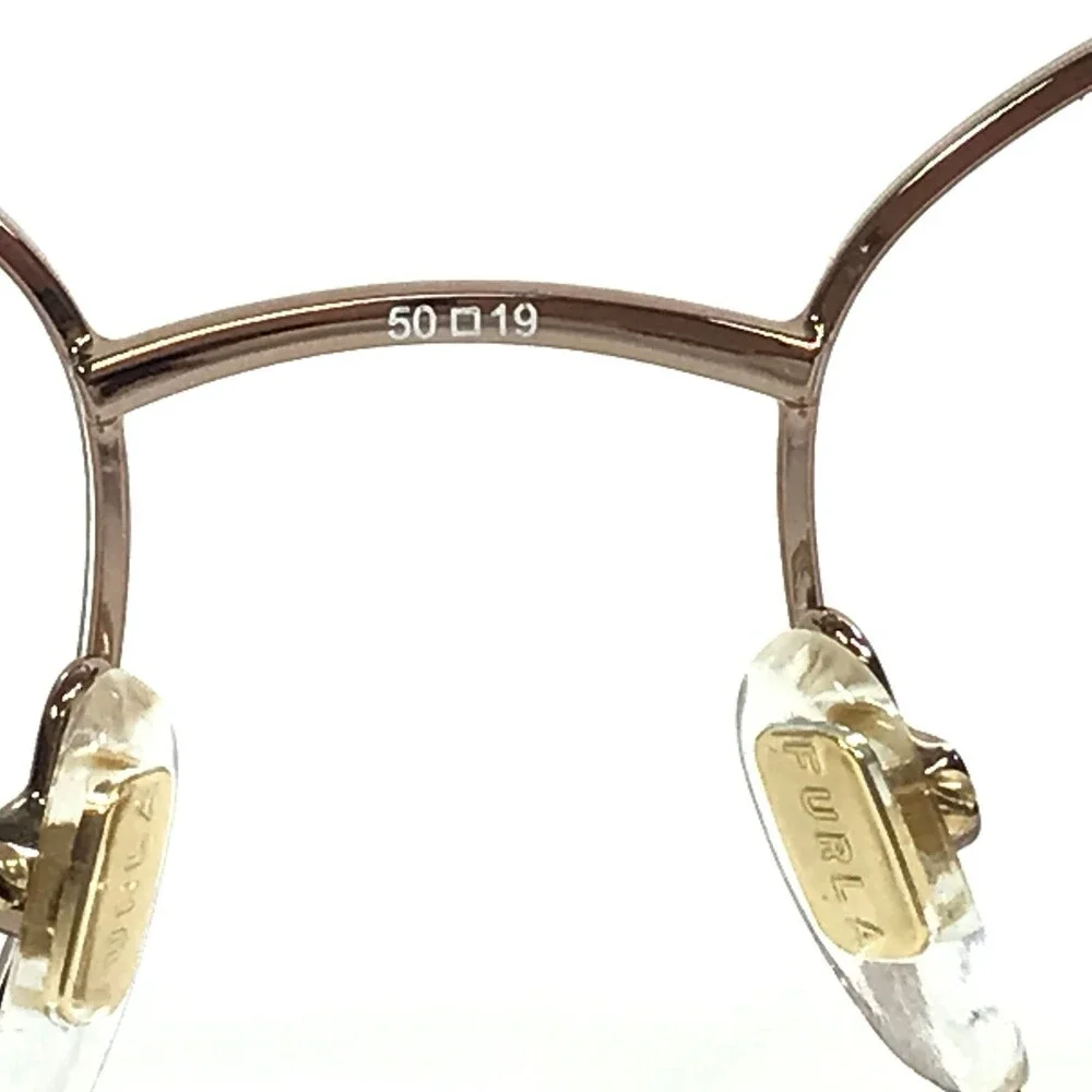 Furla Eyeglasses Frames VFU589 COL.0K99 Burgundy Red Pink Rose Gold 50-19-135